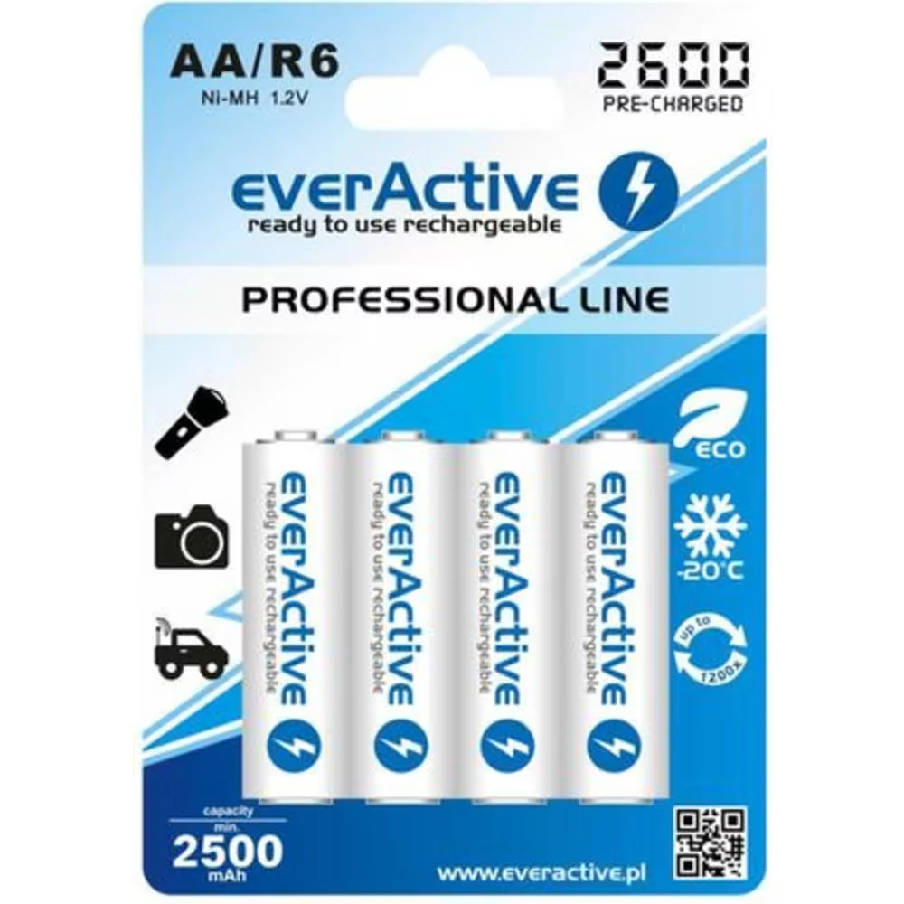 EverActive R6/AA Ni-MH 2600 mAh (4 szt.) – najlepsze akumulatorki AA