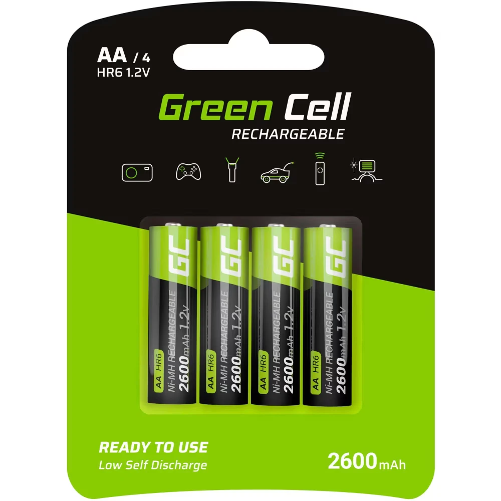 Green Cell AA 2600 mAh (4 szt.) – najlepsze akumulatorki AA