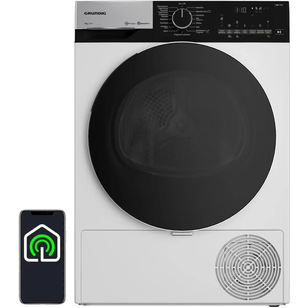 Grundig GT76724W – najlepsze suszarki slim do ubrań