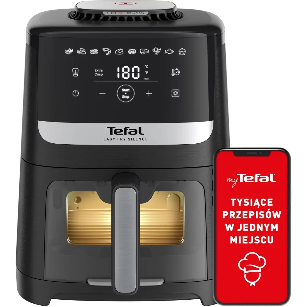 TEFAL Easy Fry Silence Vision XL EY5568 – najlepsze frytkownice beztłuszczowe
