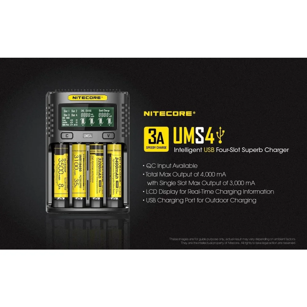 Nitecore UMS4 – najlepsze ładowarki do akumulatorków