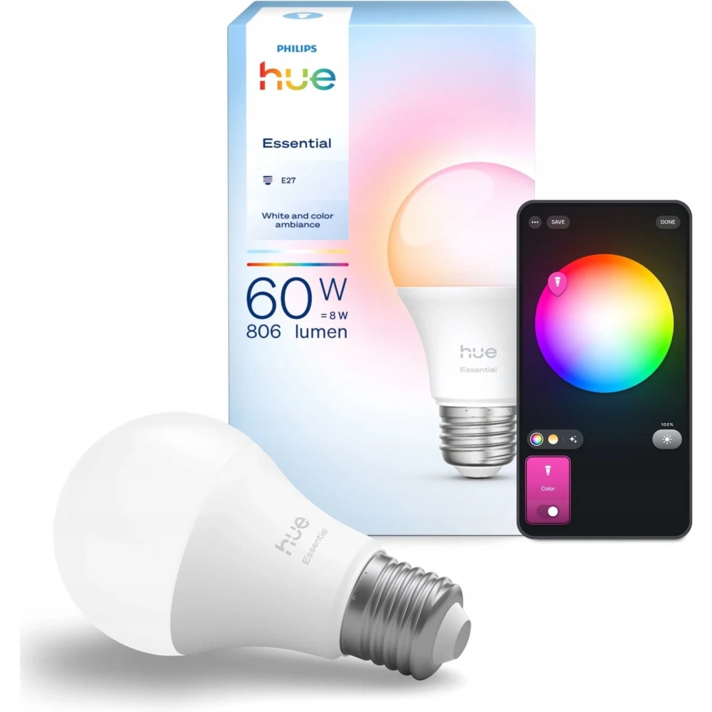 Philips Hue Essential A60 E27 8W (929004235401) – najlepsze inteligentne żarówki