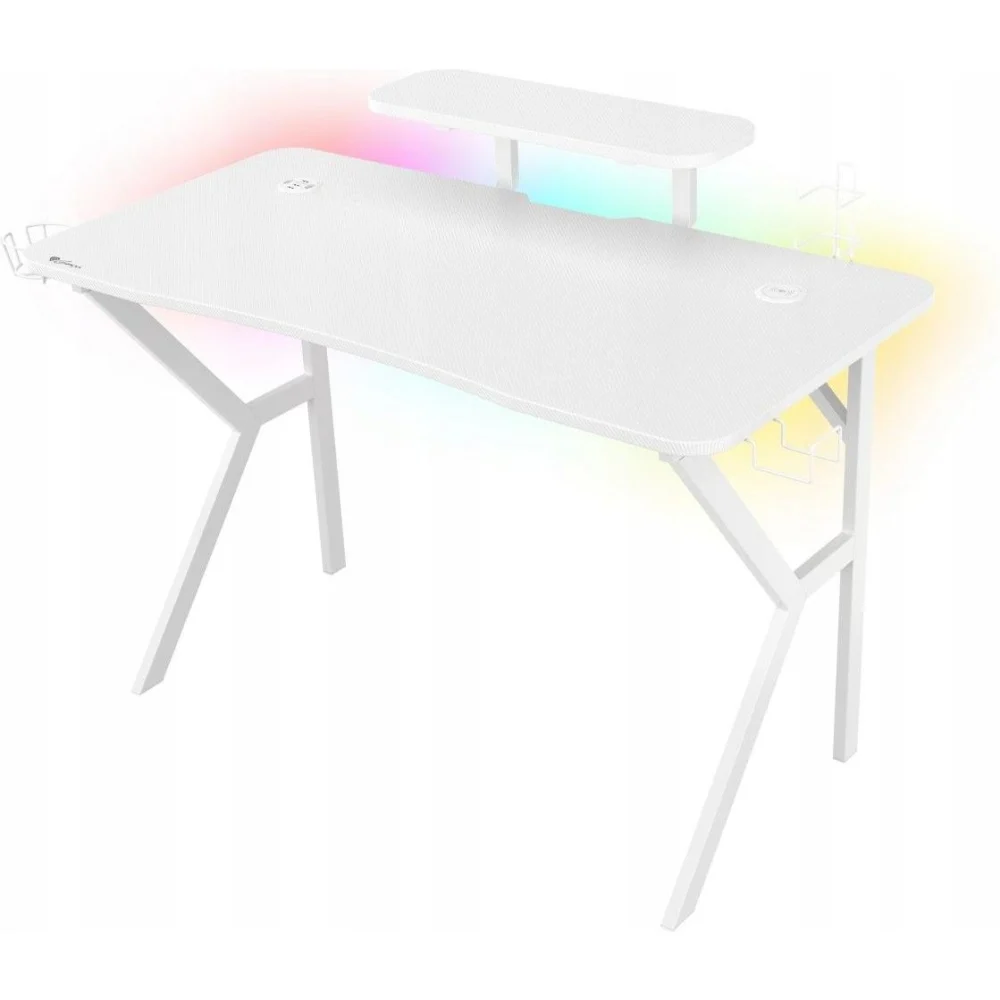Genesis Holm 320 RGB White – najlepsze biurka gamingowe