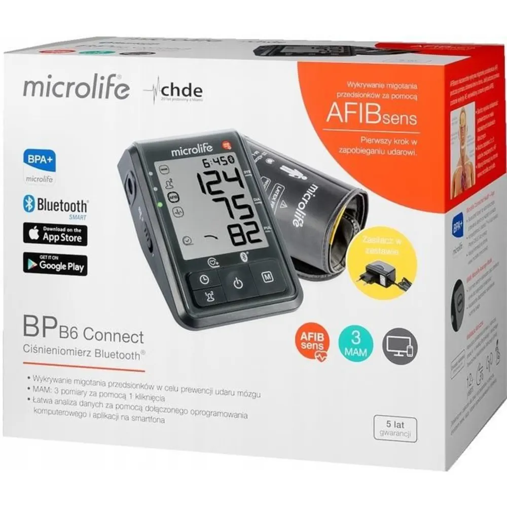 Microlife BP B6 Connect – najlepsze ciśnieniomierze naramienne