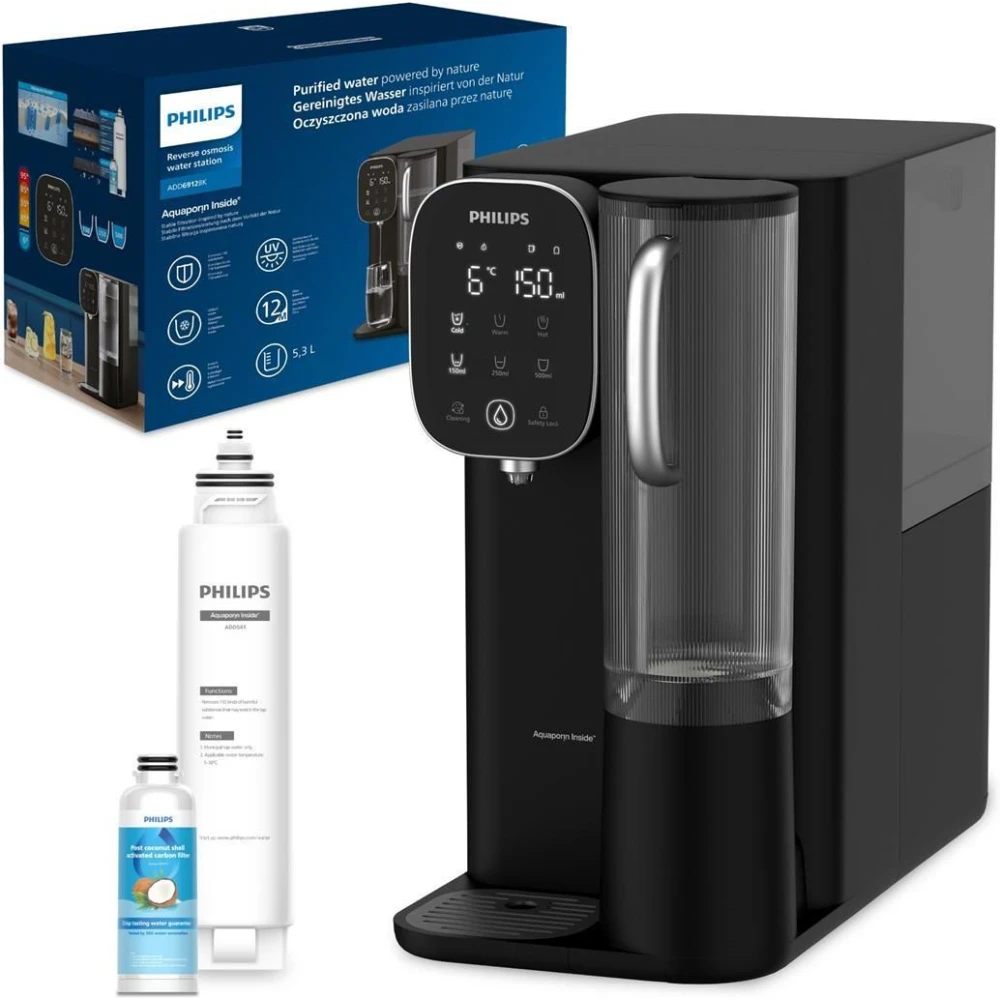 Philips ADD6912BK/10 – najlepsze oczyszczacze wody na blat