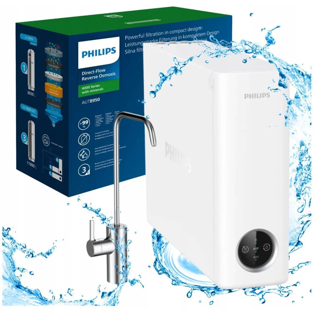 Philips AUT8950/10 – najlepsze filtry odwróconej osmozy