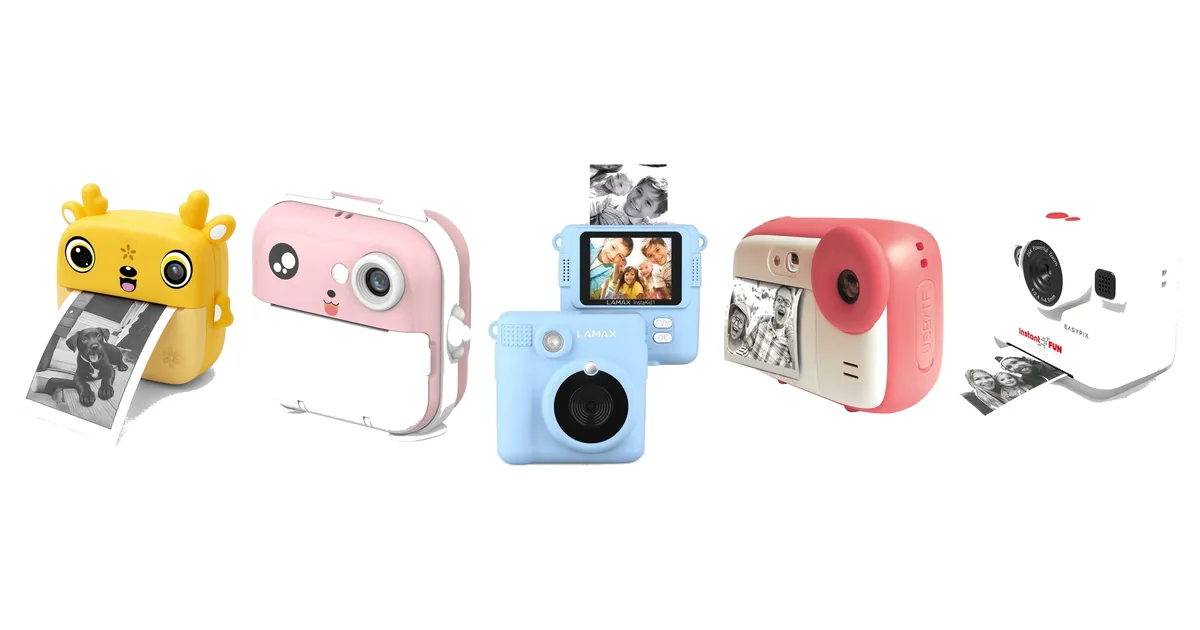 Pięć aparatów z drukarką dla dzieci z rankingu: Media-Tech Snapi MT4108, Wozinsky WDT-01, LAMAX InstaKid1, Agfa Realikids Instant Cam i Easypix InstantFUN